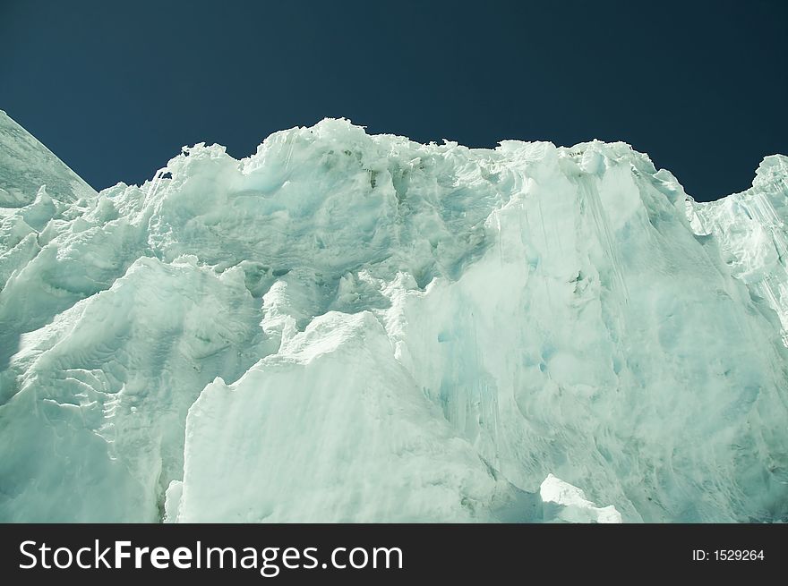 High glacier in the Cordilleras mountain