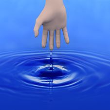 Hand Over Water Stock Photography Hand Over Water Stock Photography