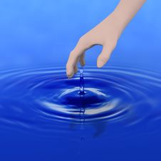 Hand Over Water Royalty Free Stock Image Hand Over Water Royalty Free Stock Image