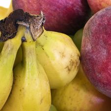 Bananas And Peaches Royalty Free Stock Image Bananas And Peaches Royalty Free Stock Image