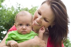 Newborn In The Arms Of Mother Royalty Free Stock Images