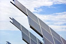 Solar Panels Reaching For The Sun Stock Image Solar Panels Reaching For The Sun Stock Image