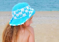 The Little Girl On The Beach Royalty Free Stock Photo The Little Girl On The Beach Royalty Free Stock Photo