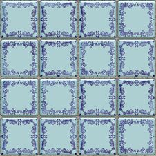 Blue Tiles Texture With Geometric Decoration Stock Photography Blue Tiles Texture With Geometric Decoration Stock Photography