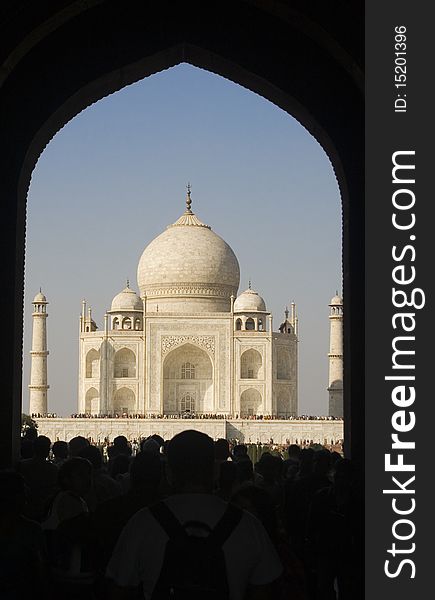 Taj Mahal in Agra - India entrance gate. Taj Mahal in Agra - India entrance gate