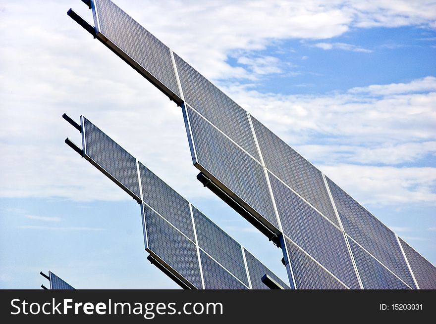 Solar panels reaching for the sun