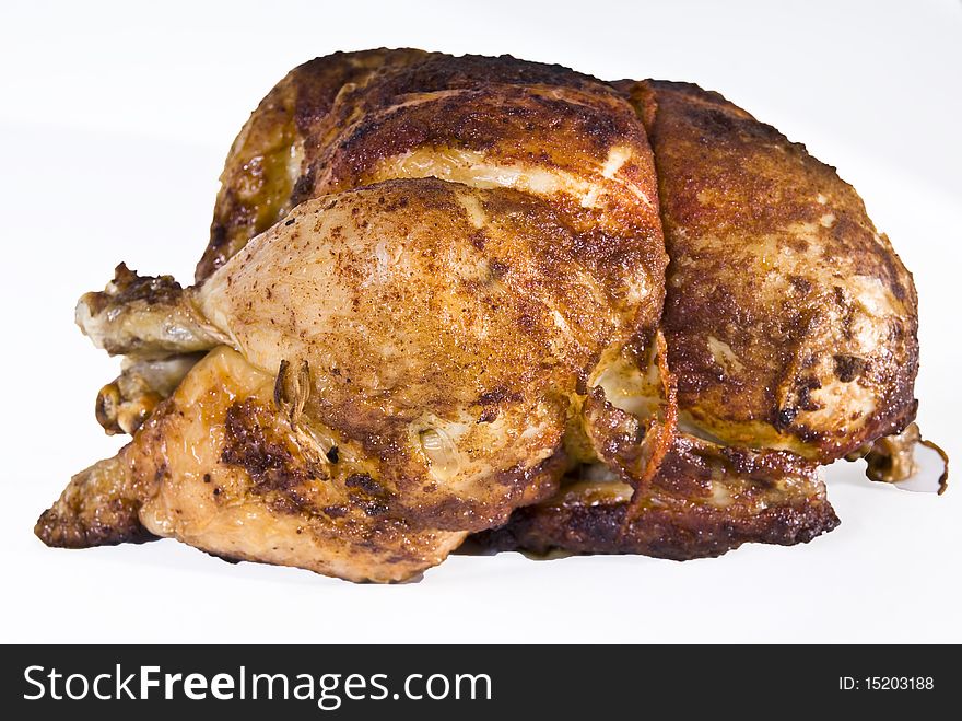 Rosted chiken with white background