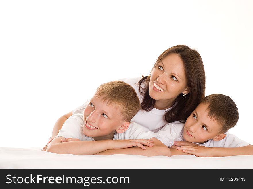 Young mom with  children