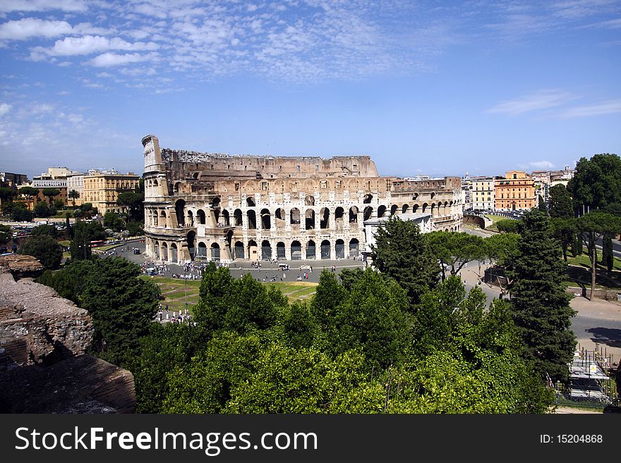 Ruins of the Collosseo in Rome