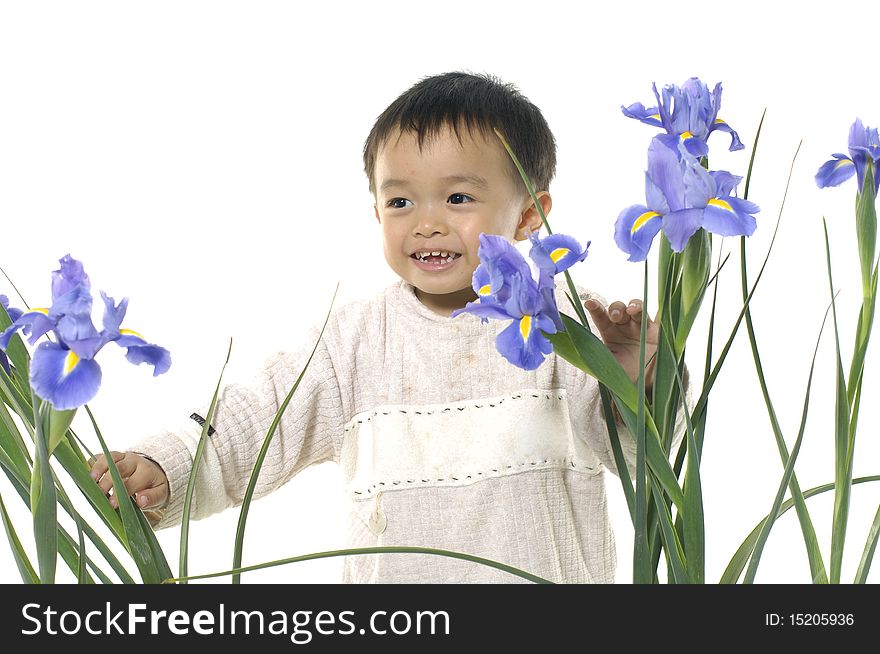 Little Boy with blue iris