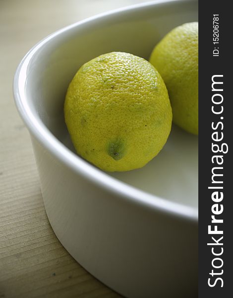 Lemons In Porcelain Tray