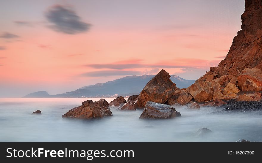 Morning At Sea Coast. Crimea