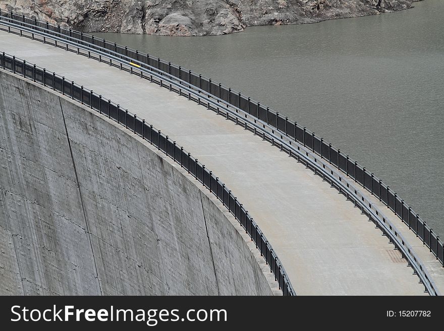 Emosson hydroelectric dam Swiss Alps