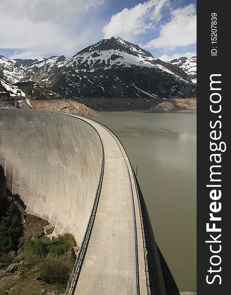 Emosson hydroelectric dam Swiss Alps