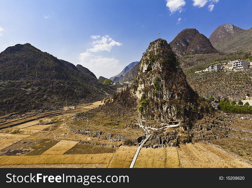 Temple in mountain,one of the wonders of the world,china.