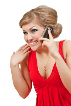 Girl With Cellphone Royalty Free Stock Photos