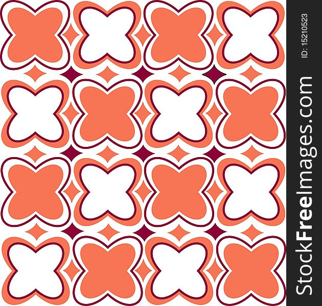 Seamless wallpaper with decorative flower ornamentation, vector illustration