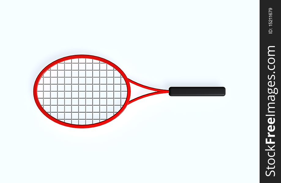 A racquet on white background