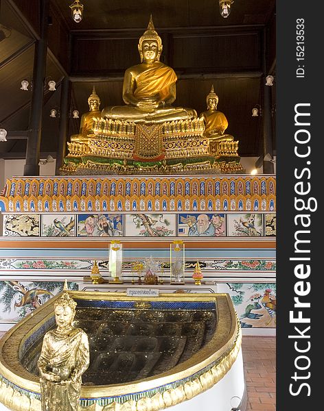 Buddha in Temple , Samutsongkram , Thailand