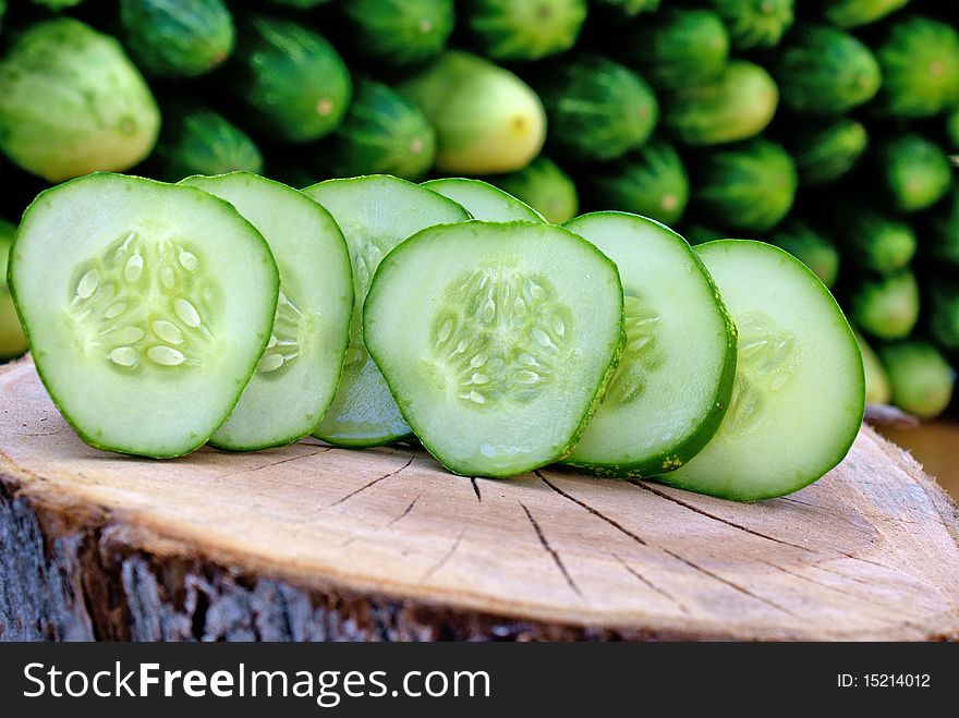 Makeup appetizing palatable green cucumber-garden snack. Makeup appetizing palatable green cucumber-garden snack