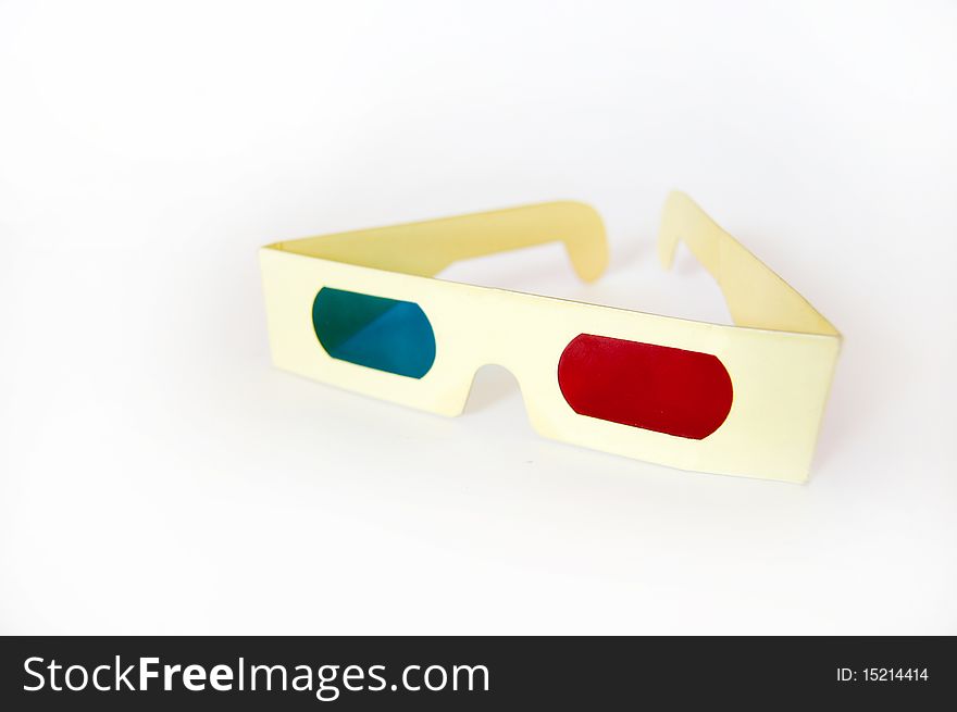3d glasses on isolated background. 3d glasses on isolated background.