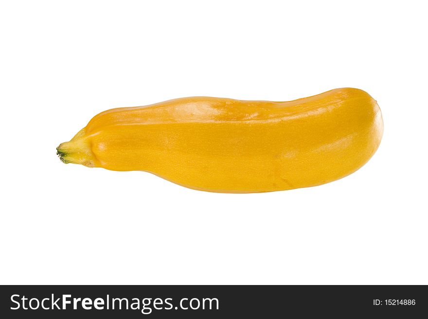 Yellow Zucchini On A White Background