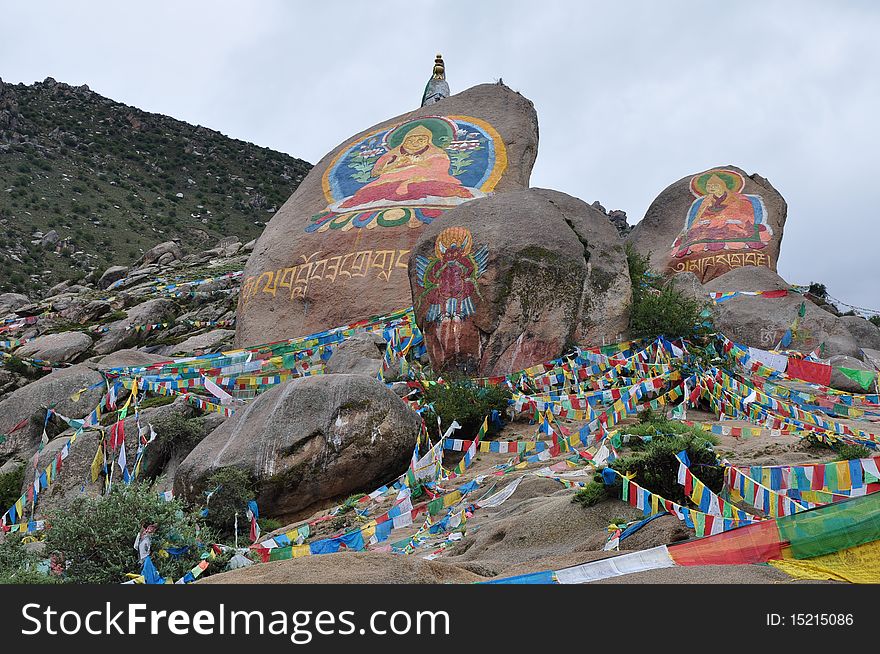 Buddhist shrine in Lhasa, Tibet. Buddhist shrine in Lhasa, Tibet