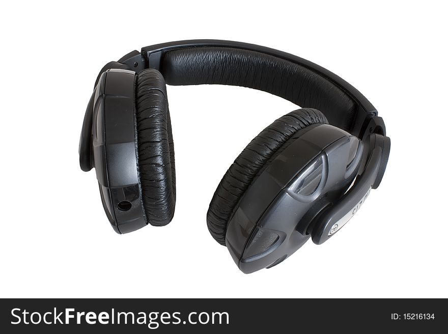 The headphones isolated on the wite background.