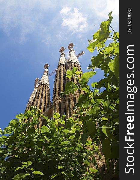 La Sagra Familia cathedral in Barcelona Spain