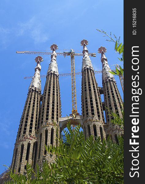 La Sagra Familia cathedral in Barcelona Spain