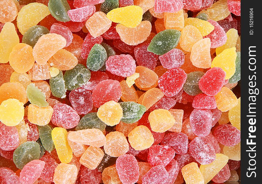 A background of colored candy