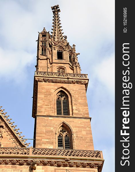 Gothic cathedral of Base, historic landmark. Gothic cathedral of Base, historic landmark