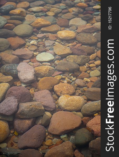 Rocks and Pebbles on the Pacific Ocean shore