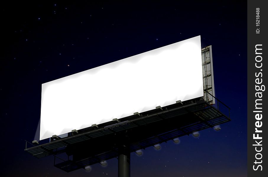 Image of a Billboard at night