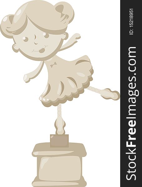 Plaster statue of ballerina dancing. Plaster statue of ballerina dancing