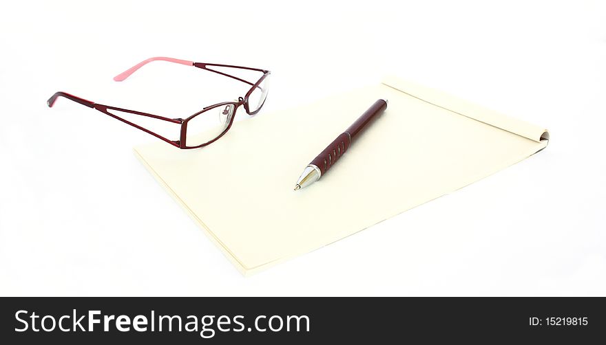 A Pen A Note And A Glasses