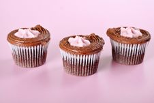 Raspberry Cupcakes On Pink Stock Images Raspberry Cupcakes On Pink Stock Images