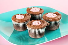 Raspberry Filled Chocolate Cupcakes Upclose Royalty Free Stock Photo Raspberry Filled Chocolate Cupcakes Upclose Royalty Free Stock Photo