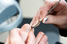 Foot Therapist Working On Girls Foot Royalty Free Stock Photography Foot Therapist Working On Girls Foot Royalty Free Stock Photography