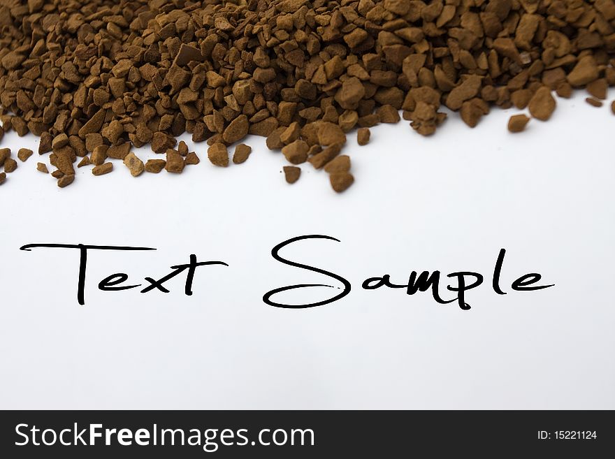 It is a coffe beans text sample. It is a coffe beans text sample