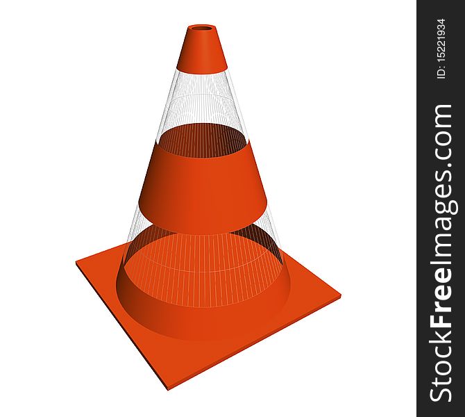 Fancy construction cone made out of lines