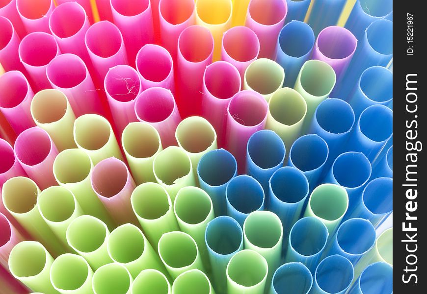 Colorful straws, top view, background,. Colorful straws, top view, background,