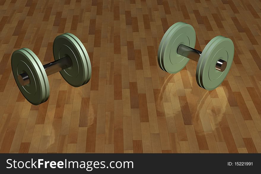 Bodybuilding Weights On The Floor