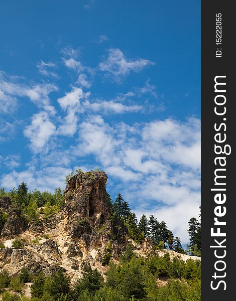 Piscul Corbului, a natural landmark in Apuseni Mountains, Romania.