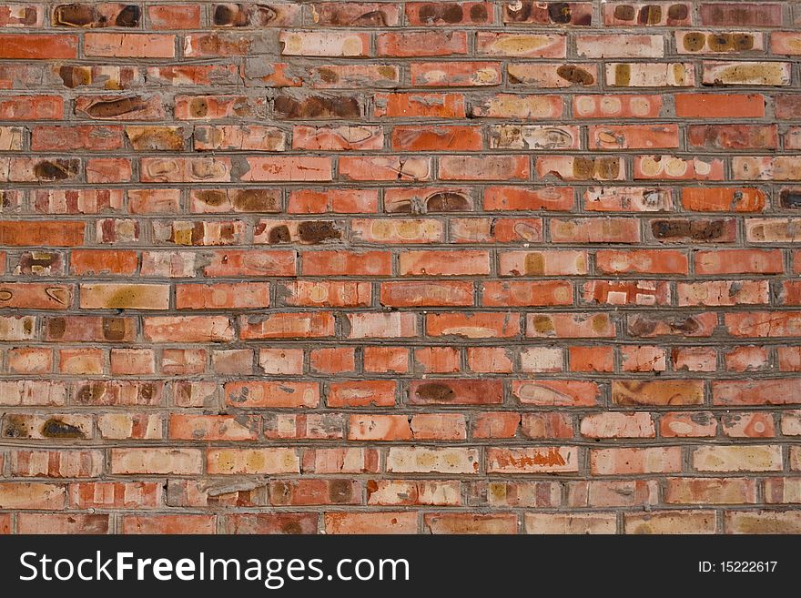 Brick wall. Red brick wall