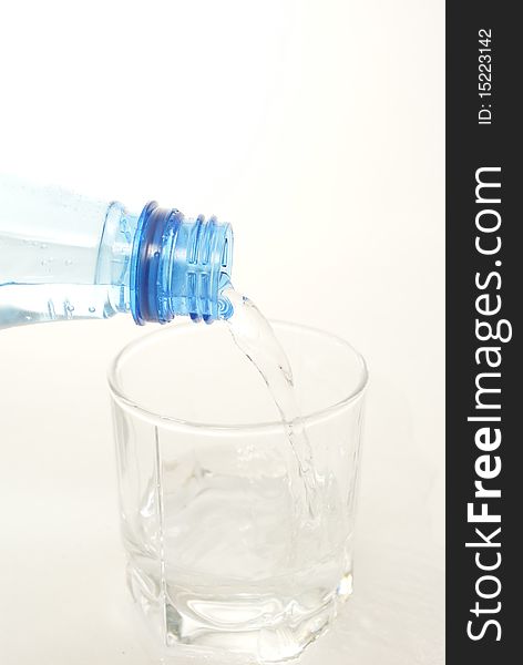 Glass of water and bottle