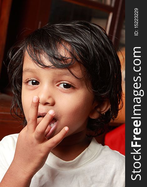 Portrait of a happy smiling Indian kid. Portrait of a happy smiling Indian kid