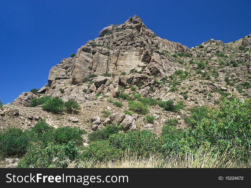 Big mountain on Meganom Cape, Crimea, Ukraine