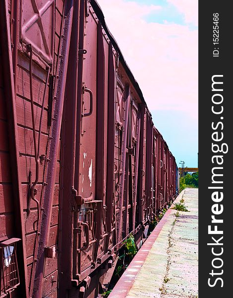 View of the railway track on a sunny day