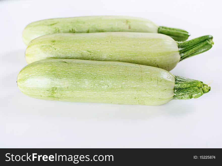 White Zucchini Isolated On White